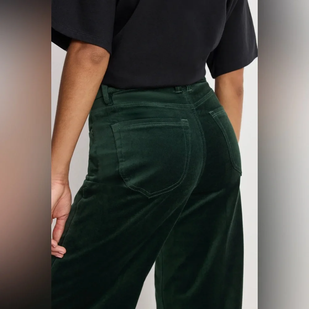 Good American Velvet Good Waist‎ Palazzo Pants
